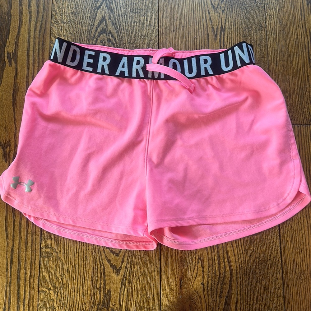 Pink Under Armour shorts